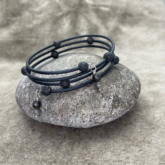 Lava Stone Multi-Wrap Bracelet - Picture 3 of 5